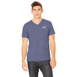 Business Apparel - Canvas Unisex 4.2 oz V-Neck Jersey T-Shirt - Dark/All