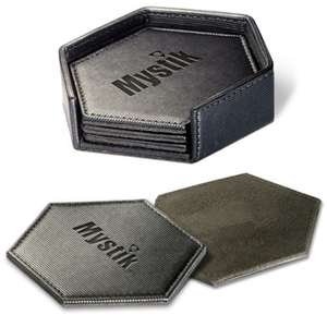 Custom Promotional Broadway Hexagonal Coaster Set