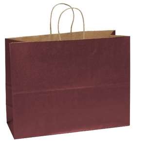 Judy Matte Shopper Bag - Full Color Imprint Red, Brick