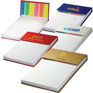 Custom Promotional Hard Cover Sticky Flag Jotter Pad