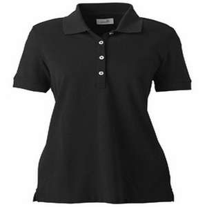 Ashworth Ladies' Combed Cotton Pique Polo Black