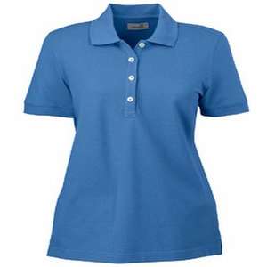 Ashworth Ladies' Combed Cotton Pique Polo Blue, Absolute
