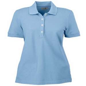 Ashworth Ladies' Combed Cotton Pique Polo Blue