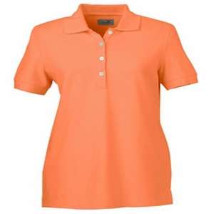 Ashworth Ladies' Combed Cotton Pique Polo Mango