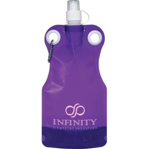 Hermosa Water Bag with Carabiner Purple, Translucent