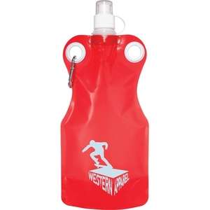 Hermosa Water Bag with Carabiner Red, Translucent