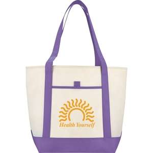 The Lighthouse Boat Tote Purple