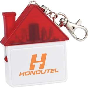 Home Sweet Home Tool Keychain White/Red