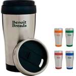 Imprinted Coffee Mugs - Color Band Travel Tumbler