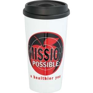 Custom Promotional Mega Double-Wall Ceramic Tumbler with Hard Lid