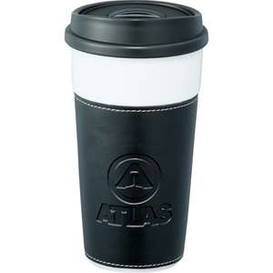 Custom Promotional Hampton Ceramic Tumbler with Hard Lid