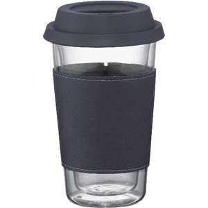 Double-Wall Glass Tumbler with Wrap Blue