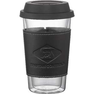 Double-Wall Glass Tumbler with Wrap Black