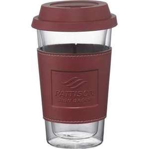 Custom Promotional Double-Wall Glass Tumbler with Wrap