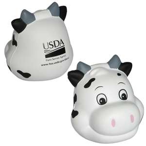 Custom Promotional Milk Cow Funny Face Stress Ball