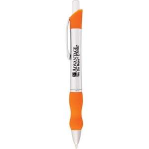 Scripto Bubble Grip Click Pen Orange
