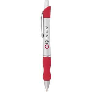 Scripto Bubble Grip Click Pen Red