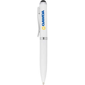 Oxford Mini Dual Ballpoint and Stylus White