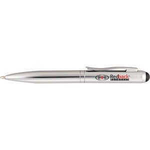 Oxford Mini Dual Ballpoint and Stylus Silver