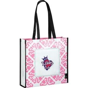 Laminated Non-Woven Retro Shopper Tote Pink