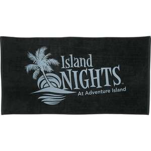 10.5 lb./doz. Mid-Weight Colored Beach Towel Black
