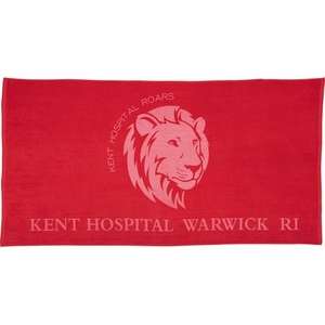10.5 lb./doz. Mid-Weight Colored Beach Towel Red
