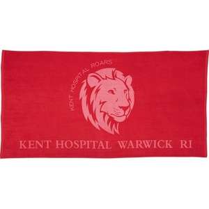 15lb./doz. Mid-Weight Colored Beach Towel Red