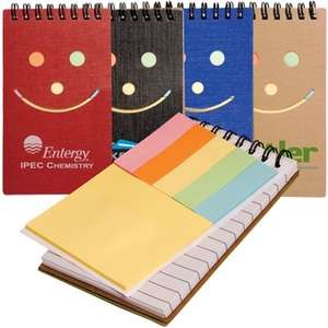 Custom Promotional Eco Smiley Sticky Jotter