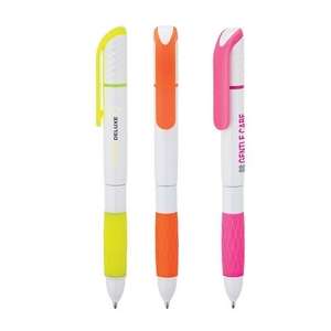 2-in-1 Ballpoint and Highlighter with Textured Grip