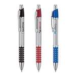 Customized Ballpoint Pens - Dotted Silver Grip Ballpoint Pen