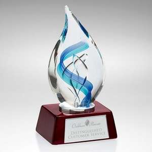 Blue Swirl Art Glass Award