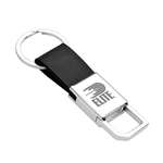 Promotional Standard Keychains - Leatherette and Metal Separating Keyring