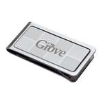 Personalized Travel & Personal Care Items - Checkerboard Money Clip