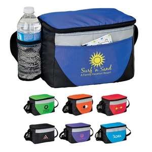 Custom Promotional Cooler Bag with Side Mesh Pocket