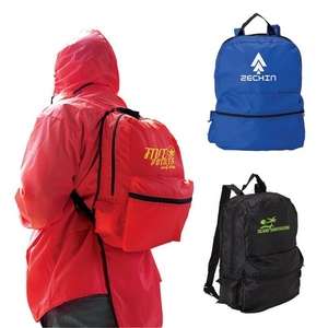 Custom Promotional Rain Jacket with Backpack