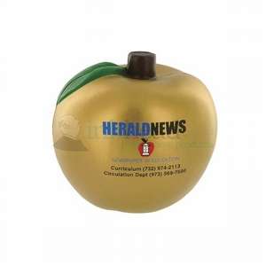Custom Promotional Golden Apple Stress Ball