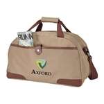 Imprinted Bags - Leatherette Trimmed Duffel Bag