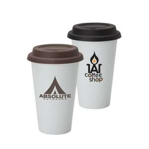 Custom Promotional 11 oz. Double Wall Ceramic Tumbler