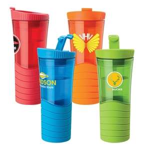 Custom Promotional 16 Oz. Double Wall Wavy Tumbler
