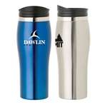 Promotional Coffee Mugs - Curved Contour 16 oz. Stainless Steel Tumbler