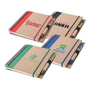 Spiral-Bound Recycled Notebook and Pen
