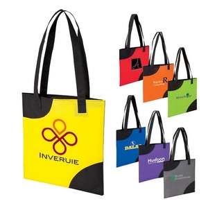 Custom Promotional Slim Two-Tone Tote Bag