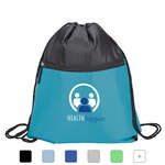 Customized Backpacks - Drawstring Sport Bag with Pocket