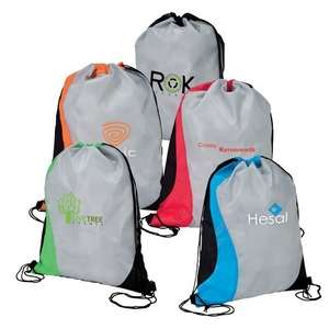 Custom Promotional Color Wave Drawstring Sport Bag