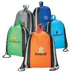 Personalized Backpacks - Reflective Drawstring Shopper Sport Bag