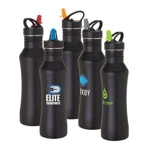 Sleek Black 24 oz. Steel Bottle 
