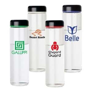 Custom Promotional 18 oz. Glass Water Storage Bottle