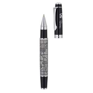 Custom Promotional Etched World Map Bettoni Rollerball Pen