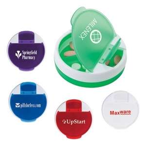 Custom Promotional Rotating Lid Pill Holder