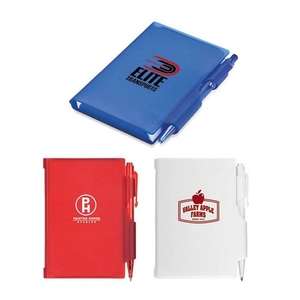 Custom Promotional Folding Hard Cover Notepad and Pen